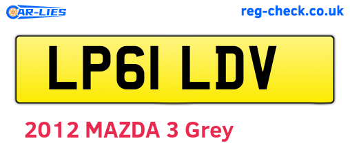 LP61LDV are the vehicle registration plates.