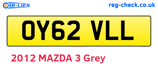 OY62VLL are the vehicle registration plates.