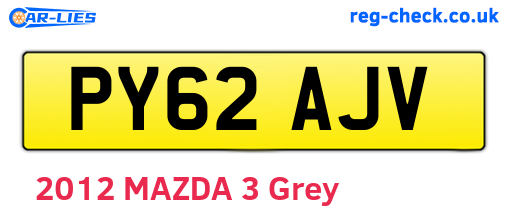 PY62AJV are the vehicle registration plates.