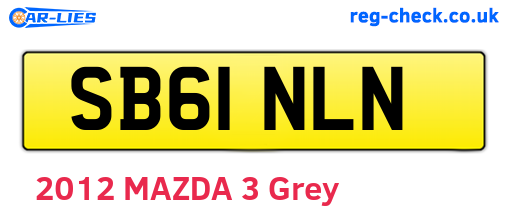 SB61NLN are the vehicle registration plates.