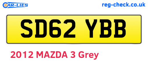 SD62YBB are the vehicle registration plates.