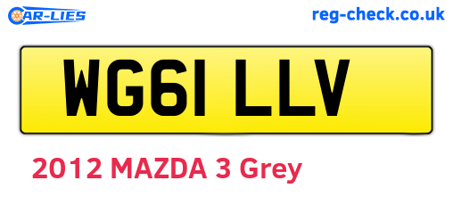 WG61LLV are the vehicle registration plates.