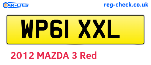 WP61XXL are the vehicle registration plates.