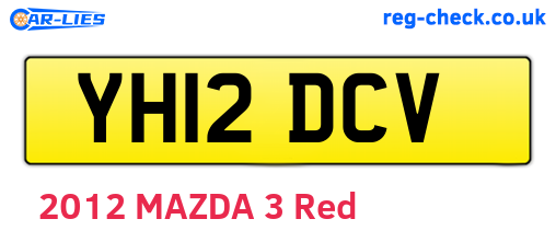 YH12DCV are the vehicle registration plates.