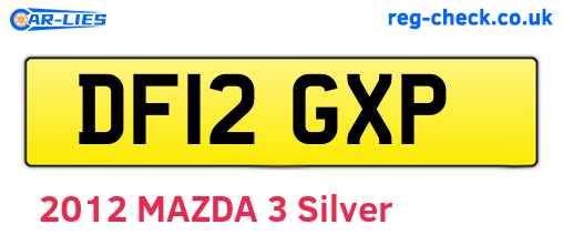 DF12GXP are the vehicle registration plates.