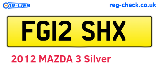 FG12SHX are the vehicle registration plates.