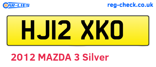 HJ12XKO are the vehicle registration plates.