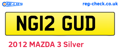 NG12GUD are the vehicle registration plates.