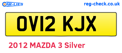 OV12KJX are the vehicle registration plates.