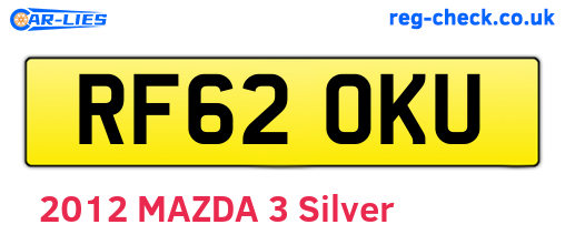 RF62OKU are the vehicle registration plates.