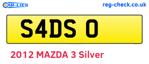 S4DSO are the vehicle registration plates.
