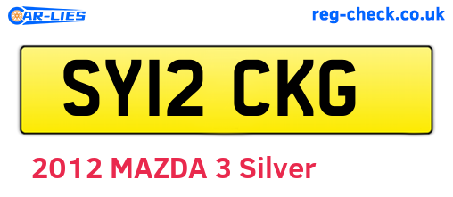 SY12CKG are the vehicle registration plates.