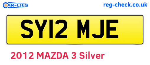 SY12MJE are the vehicle registration plates.