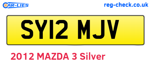 SY12MJV are the vehicle registration plates.