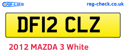 DF12CLZ are the vehicle registration plates.