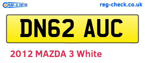 DN62AUC are the vehicle registration plates.