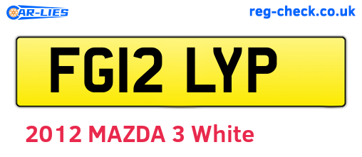 FG12LYP are the vehicle registration plates.