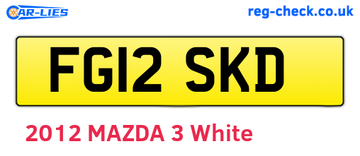 FG12SKD are the vehicle registration plates.