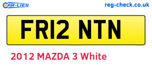 FR12NTN are the vehicle registration plates.