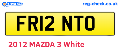 FR12NTO are the vehicle registration plates.