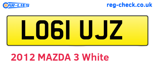 LO61UJZ are the vehicle registration plates.