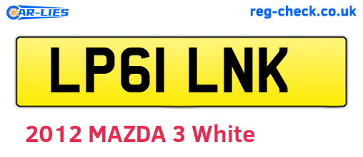 LP61LNK are the vehicle registration plates.