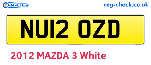 NU12OZD are the vehicle registration plates.
