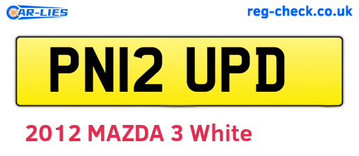 PN12UPD are the vehicle registration plates.