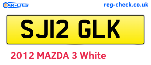 SJ12GLK are the vehicle registration plates.