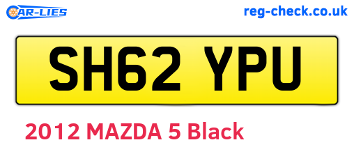 SH62YPU are the vehicle registration plates.