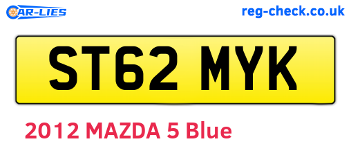 ST62MYK are the vehicle registration plates.
