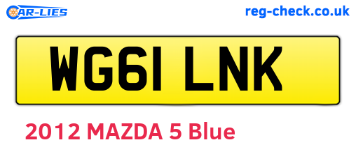 WG61LNK are the vehicle registration plates.