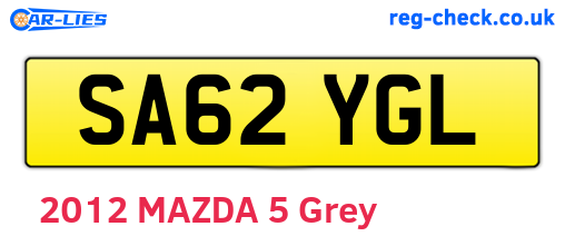 SA62YGL are the vehicle registration plates.