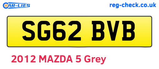SG62BVB are the vehicle registration plates.