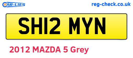 SH12MYN are the vehicle registration plates.