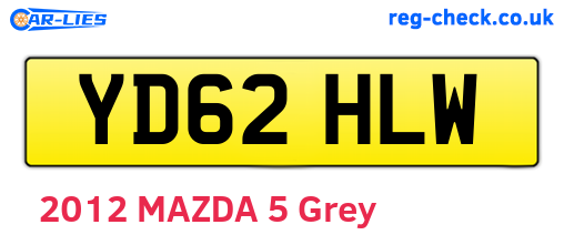 YD62HLW are the vehicle registration plates.