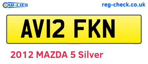 AV12FKN are the vehicle registration plates.