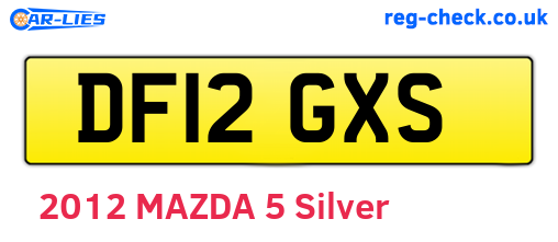DF12GXS are the vehicle registration plates.