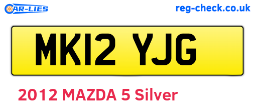 MK12YJG are the vehicle registration plates.