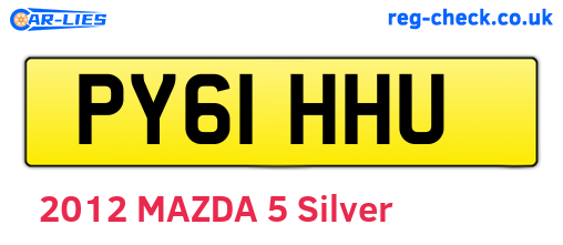 PY61HHU are the vehicle registration plates.