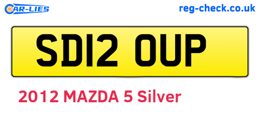 SD12OUP are the vehicle registration plates.