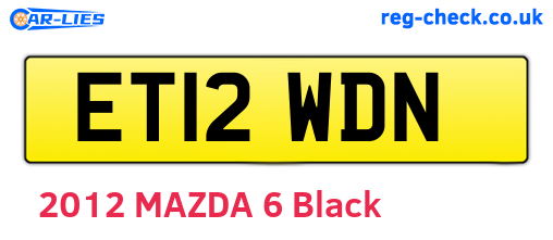 ET12WDN are the vehicle registration plates.