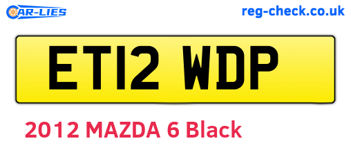ET12WDP are the vehicle registration plates.