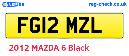 FG12MZL are the vehicle registration plates.