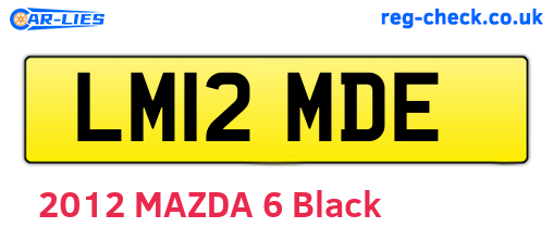 LM12MDE are the vehicle registration plates.