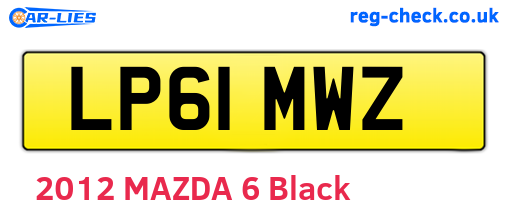 LP61MWZ are the vehicle registration plates.