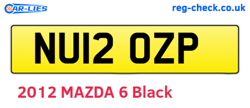 NU12OZP are the vehicle registration plates.