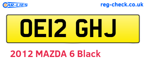 OE12GHJ are the vehicle registration plates.