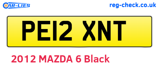 PE12XNT are the vehicle registration plates.