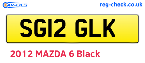 SG12GLK are the vehicle registration plates.